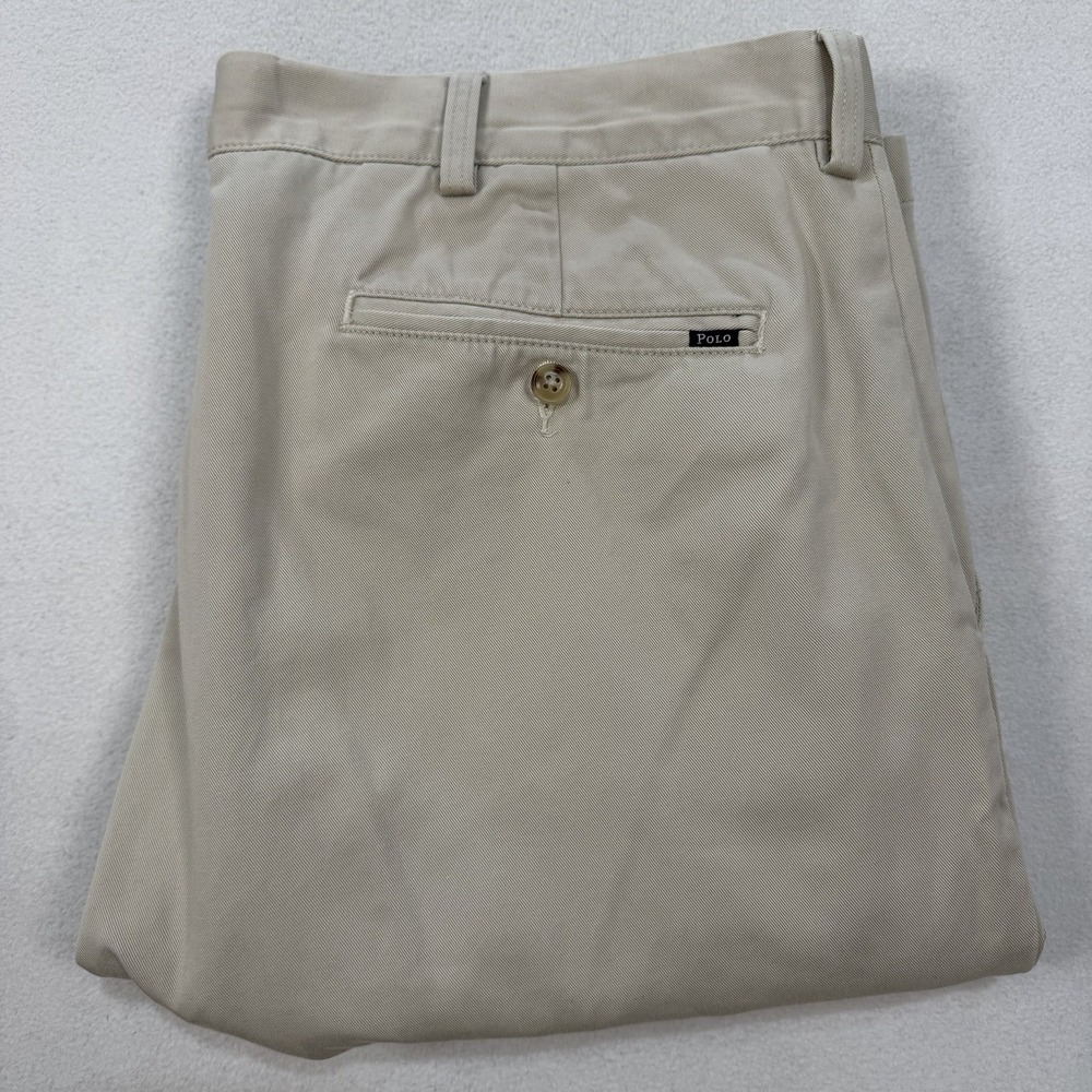 Polo Ralph Lauren Stretch Classic Fit Chino Pants Size‎ 38x32 Beige Light Khaki